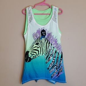 Piper zebra tanktop size 10/12